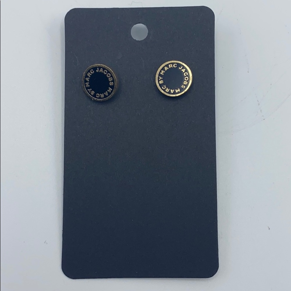 Marc by Marc Jacobs Gold and Black Stud Earrings